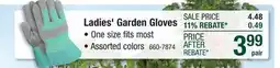 Menards RW Rugged Wear Ladies' Leather Palm Garden Gloves - Assorted Colors offer