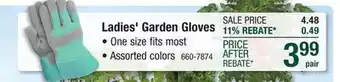 Menards RW Rugged Wear Ladies' Leather Palm Garden Gloves - Assorted Colors offer