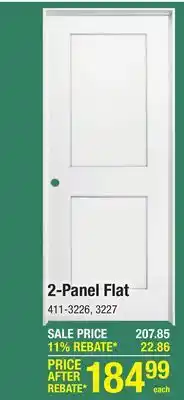 Menards Mastercraft 30W x 80H Brite White 2-Panel Prehung Interior Door - Right Inswing offer