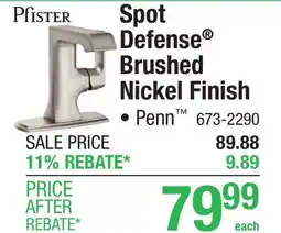 Menards Pfister Penn One-Handle 4 Centerset Spot Defense Brushed Nickel Bathroom Sink Faucet offer