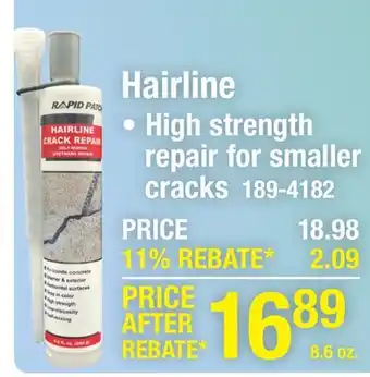 Menards Rapid Patch Hairline Crack Repair 8.6 fl oz offer