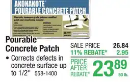 Menards Akonakote Pourable Concrete Patch - 50 lb offer
