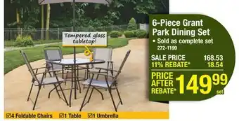 Menards Backyard Creations Grant Park 6-Piece Set offer