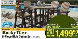 Menards Signature Design by Ashley Rocky Wave 5-Piece Outdoor Dining Set offer