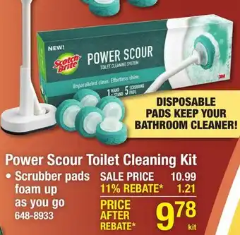 Menards Scotch-Brite Power Scour Toilet Cleaning System Kit offer