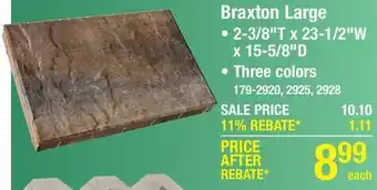 Menards 16 x 24 Quarry Gray Braxton Paver offer