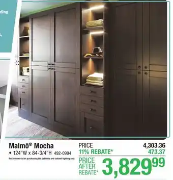 Menards KLËARVŪE Closets Malmö Mocha Closet offer