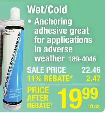 Menards Akona Wet/Cold Concrete & Masonry Loc - 10 fl. oz offer
