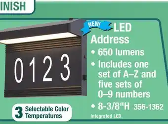 Menards Patriot Lighting Dusk-to-Dawn Matte Black LED Outdoor Address Wall Light offer