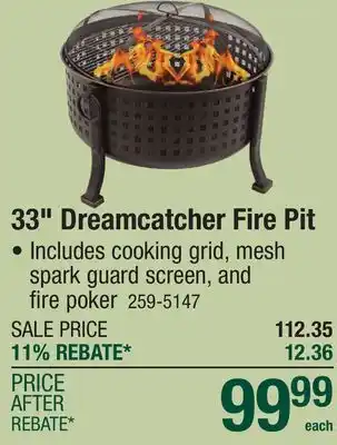 Menards Backyard Creations 33 Dreamcatcher Steel Fire Pit offer