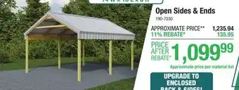 Menards 14'W x 18'L x 8'H Pro-Port Embedded Posts Material List offer