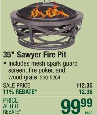 Menards Backyard Creations 35 Sawyer Steel Fire Pit offer