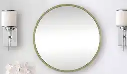 Menards OVE Decors 24W x 24H Round Brushed Gold Framed Mirror offer