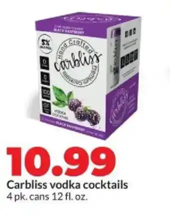 Hy-Vee Carbliss vodka cocktails offer