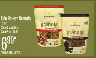 Jewel-Osco Erin Bakers Granola offer