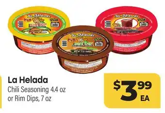 Tony’s Fresh Market La Helada Chili Seasoning 4.4 oz or Rim Dips 7 oz offer