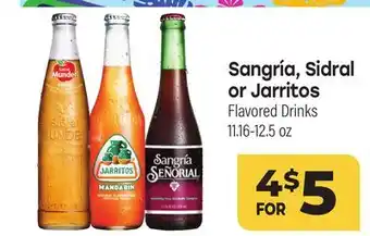 Tony’s Fresh Market Sangría, Sidral or Jarritos Flavored Drinks offer
