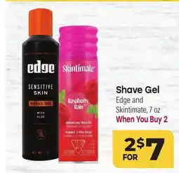 Tony’s Fresh Market Shave Gel Edge and Skintimate offer