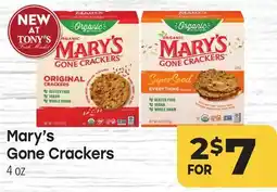 Tony’s Fresh Market Mary's Gone Crackers offer