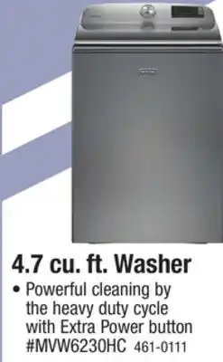 Menards Maytag 4.7 cu.ft. Metallic Slate Smart Top Load Washer with Extra Power offer