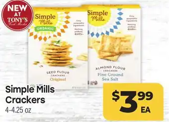 Tony’s Fresh Market Simple Mills Crackers offer