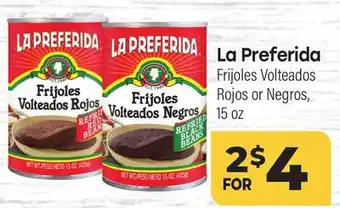 Tony’s Fresh Market La Preferida Frijoles Volteados Rojos or Negros offer