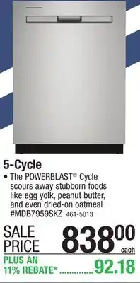 Menards Maytag 5-Cycle Fingerprint Resistant Stainless Steel Built-In Dishwasher offer