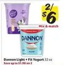 Winn Dixie Dannon Light & Fit Yogurt offer