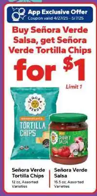 Save a Lot Señora Verde Salsa & Tortilla Chips offer