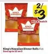 Winn Dixie King's Hawaiian Dinner Rolls offer