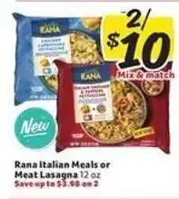 Winn Dixie Rana Italian Meals or Meat Lasagna offer