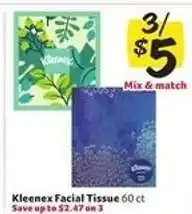Winn Dixie Kleenex Facial Tissue offer