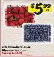 Winn Dixie Strawberries or Blueberries offer