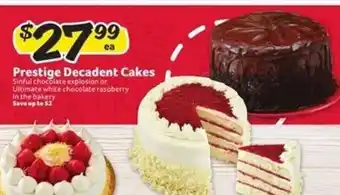 Winn Dixie Prestige Decadent Cakes offer