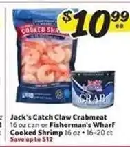 Winn Dixie Jack's Catch Claw Crabmeat or Fisherman's Wharf Cooked Shrimp offer