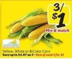 Winn Dixie Yellow, White or BiColor Corn offer