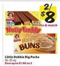 Winn Dixie Little Debbie Big Packs offer