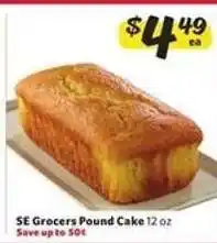 Winn Dixie SE Grocers Pound Cake offer