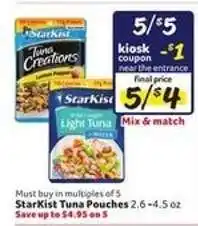 Winn Dixie StarKist Tuna Pouches offer