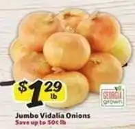 Winn Dixie Jumbo Vidalia Onions offer