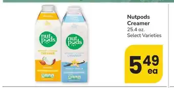 Albertsons Nutpods Creamer - 25.4 oz. Select Varieties offer