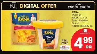 Albertsons Rana Pasta or Sauce - 7-15 oz. Select Varieties offer