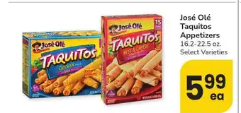 Albertsons José Olé Taquitos Appetizers - 16.2-22.5 oz. Select Varieties offer
