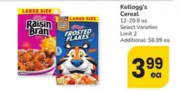 Albertsons Kellogg's Cereal - 12-20.9 oz. Select Varieties offer