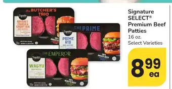 Albertsons Signature SELECT Premium Beef Patties - 16 oz. Select Varieties offer