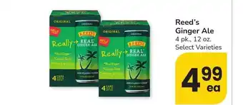 Albertsons Reed's Ginger Ale - 4 pk., 12 oz. Select Varieties offer