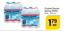 Albertsons Crystal Geyser Spring Water - 6 pk., 16.9 oz offer