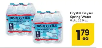 Albertsons Crystal Geyser Spring Water - 6 pk., 16.9 oz offer