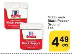 Albertsons McCormick Black Pepper Ground - 3 oz offer