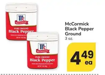 Albertsons McCormick Black Pepper Ground - 3 oz offer